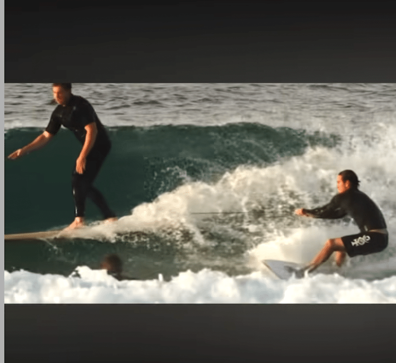 Surf journeyman Michael Dunphy topples longboarder in what is being called “best leash pull ever”
